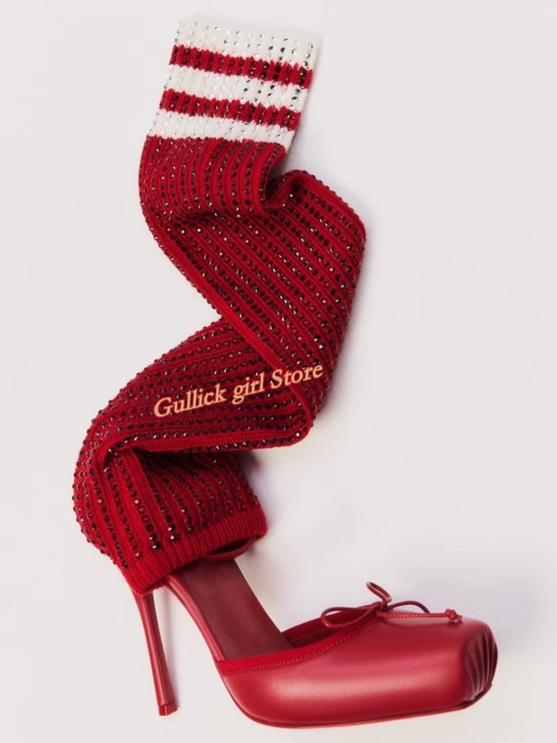 Sock Boot Women - Botas Femininas de Verão 2026 Vermelhas