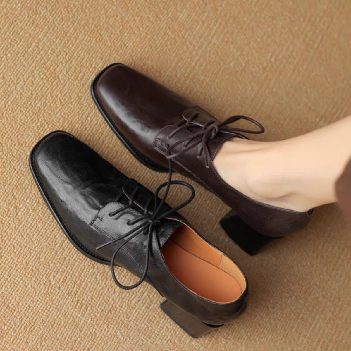 Sapatos Oxford femininos com b - Oxford Lace Up Women avaliação e preço