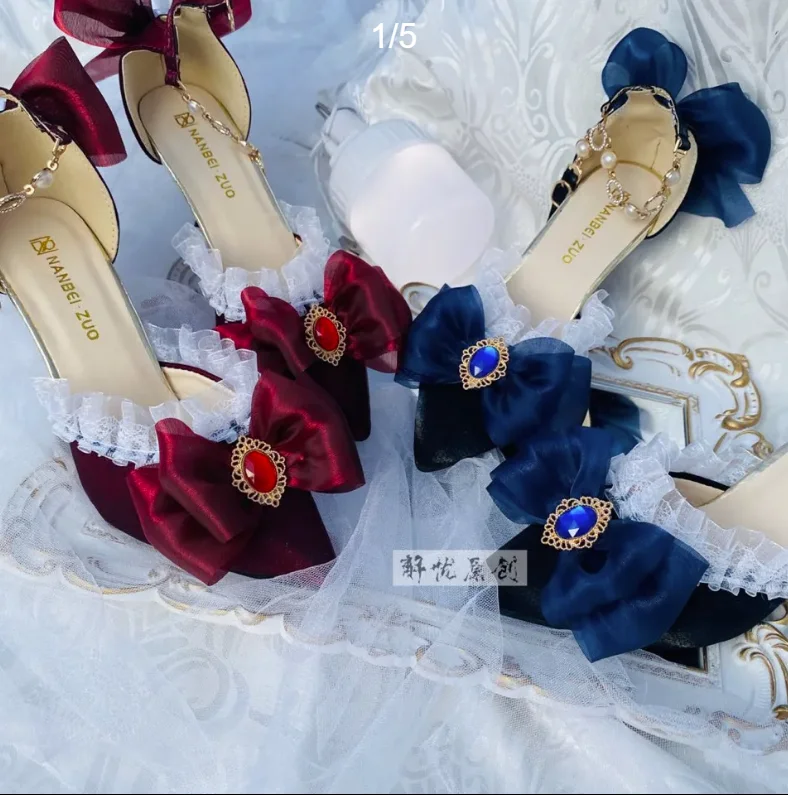 Lolita sapatos de salto alto e - Court Heel Pointed avaliação e preço