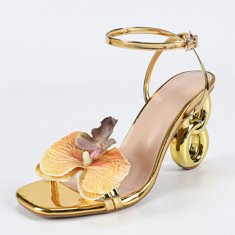 Aneikeh dourado aberto dedo do - Women'S Shoes Quality avaliação e preço