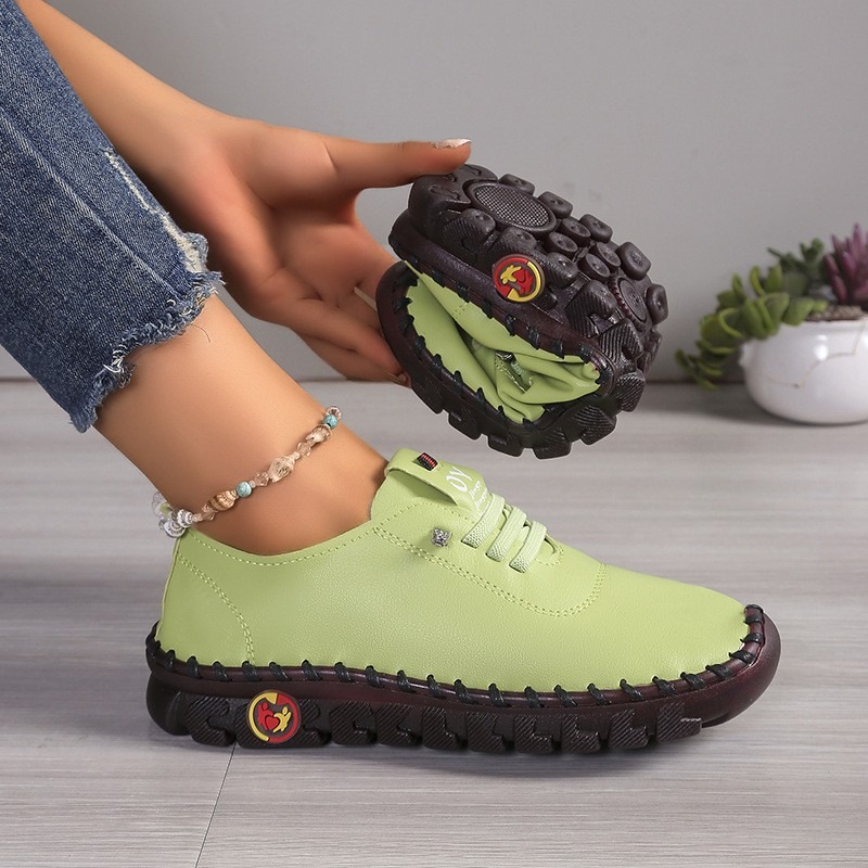 Sapatos casuais de couro para  - Oxford Lace Up Women avaliação e preço