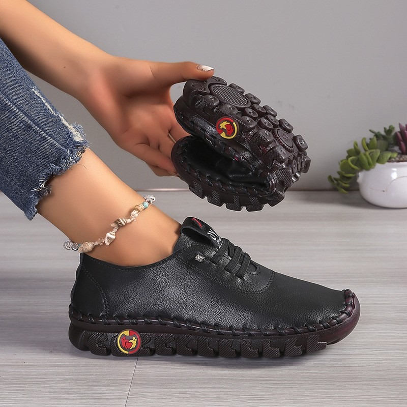 Sapatos casuais de couro para  - Oxford Lace Up Women avaliação e preço
