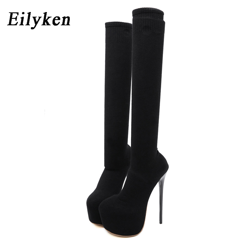 Eilyken moda plataforma tecido - Sock Boot Women avaliação e preço
