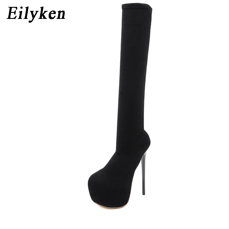 Eilyken moda plataforma tecido - Sock Boot Women avaliação e preço