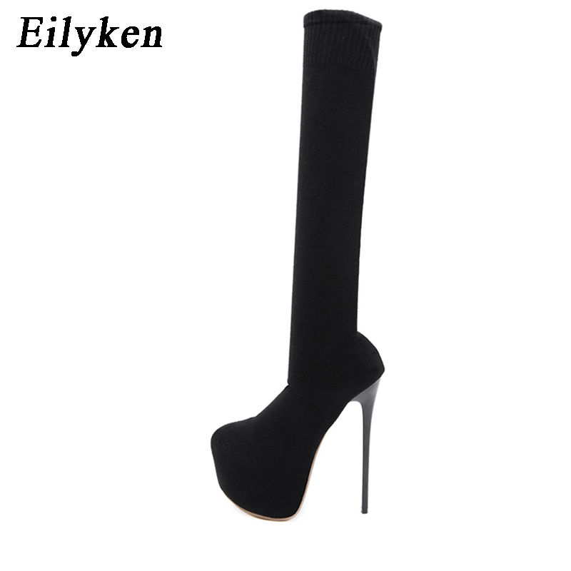 Eilyken moda plataforma tecido - Sock Boot Women avaliação e preço