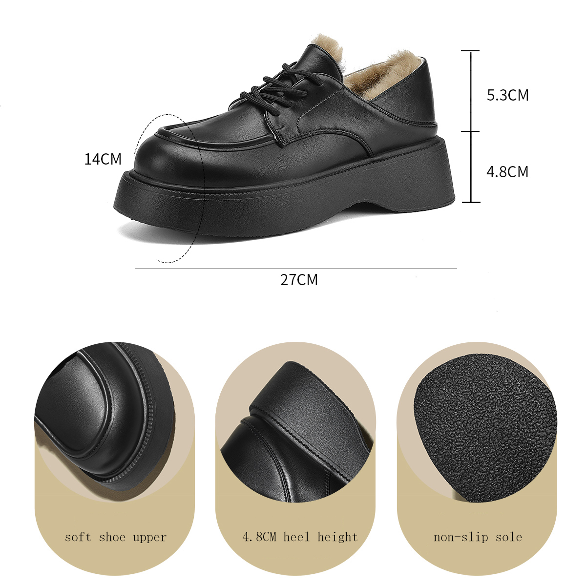 FOXER Sapatos Oxford de Plataf - Oxford Lace Up Women avaliação e preço