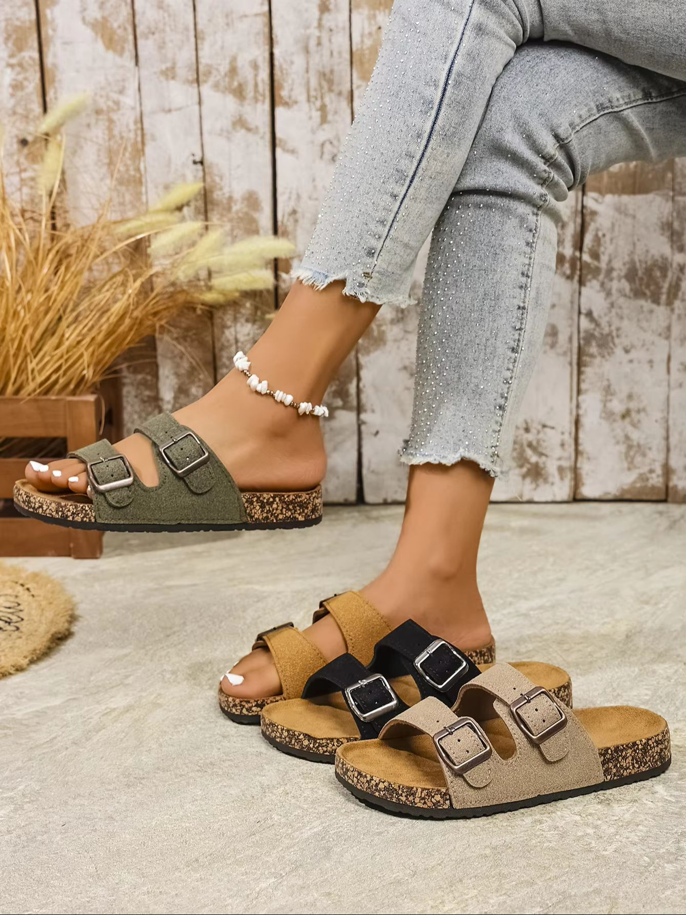 Chinelos Femininos Casuais de  - Mule Slip On avaliação e preço